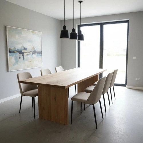 Solid oak dining table - oak,