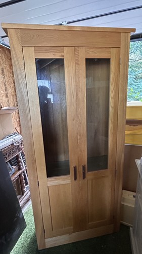 Oak display cabinet with