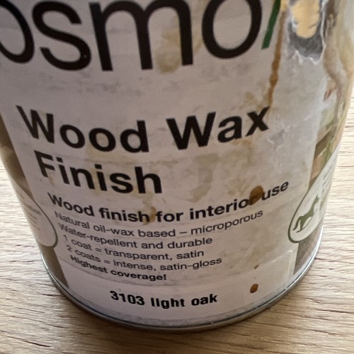 Osmo wood wax finish light - osmo, oak