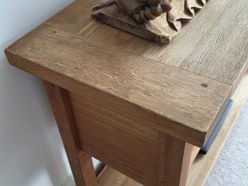 Solid oak console table - oak,